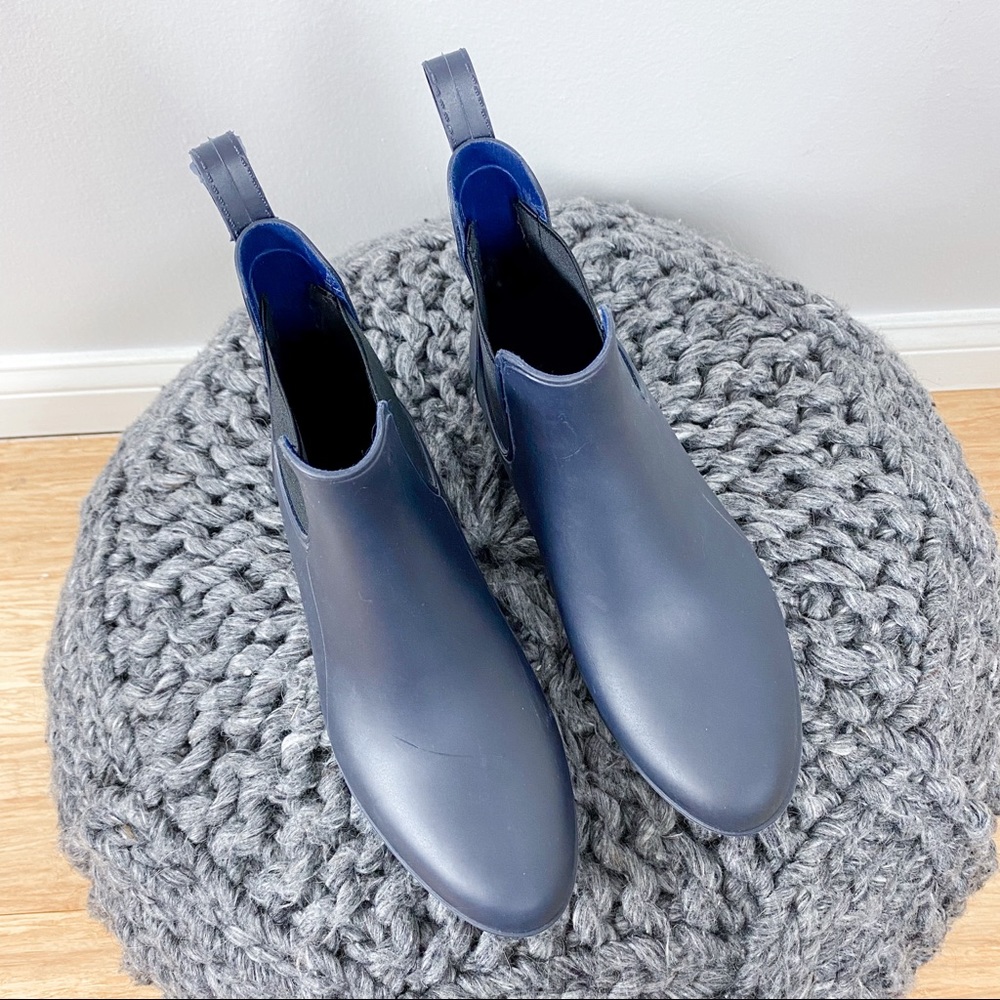 J. Crew Chelsea Short Rain Boot Blue - Picture 6 of 6
